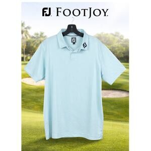 FootJoy Polo Shirt Moisture Wicking Size L Performance Golf Athleisure Cool Mint